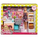 Barbie Zestaw do supermarketu Blondynka z lalką1