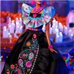 Sběratelská panenka Barbie Signature Día De Muertos 2024 v nařasených černých šatech5