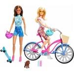 Mattel Barbie Beach Bike Set Blue Skateboard Príslušenstvo3