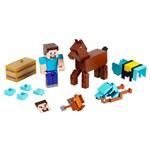 Minecraft Comic Maker Steve and Armored Horse Figure 2pk2