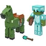 Minecraft Figurka 2pack Zombie w diamentowej zbroi i koń zombie1