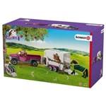 Pick-up s přívěsem a koněm Schleich 423461