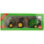 SIKU Farmer - ciągnik John Deere + prasa 1:324